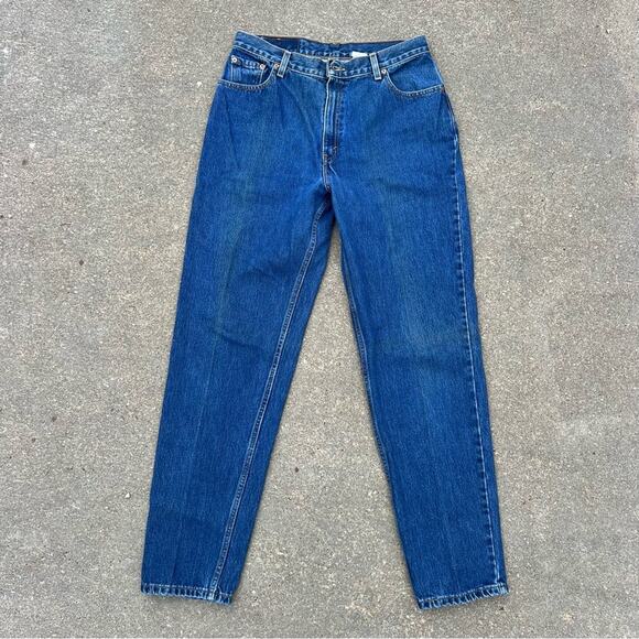 Vintage 90s Levi’s 550 relaxed fit tapered leg mom jeans Ladies 14 REG LONG - Picture 2 of 9